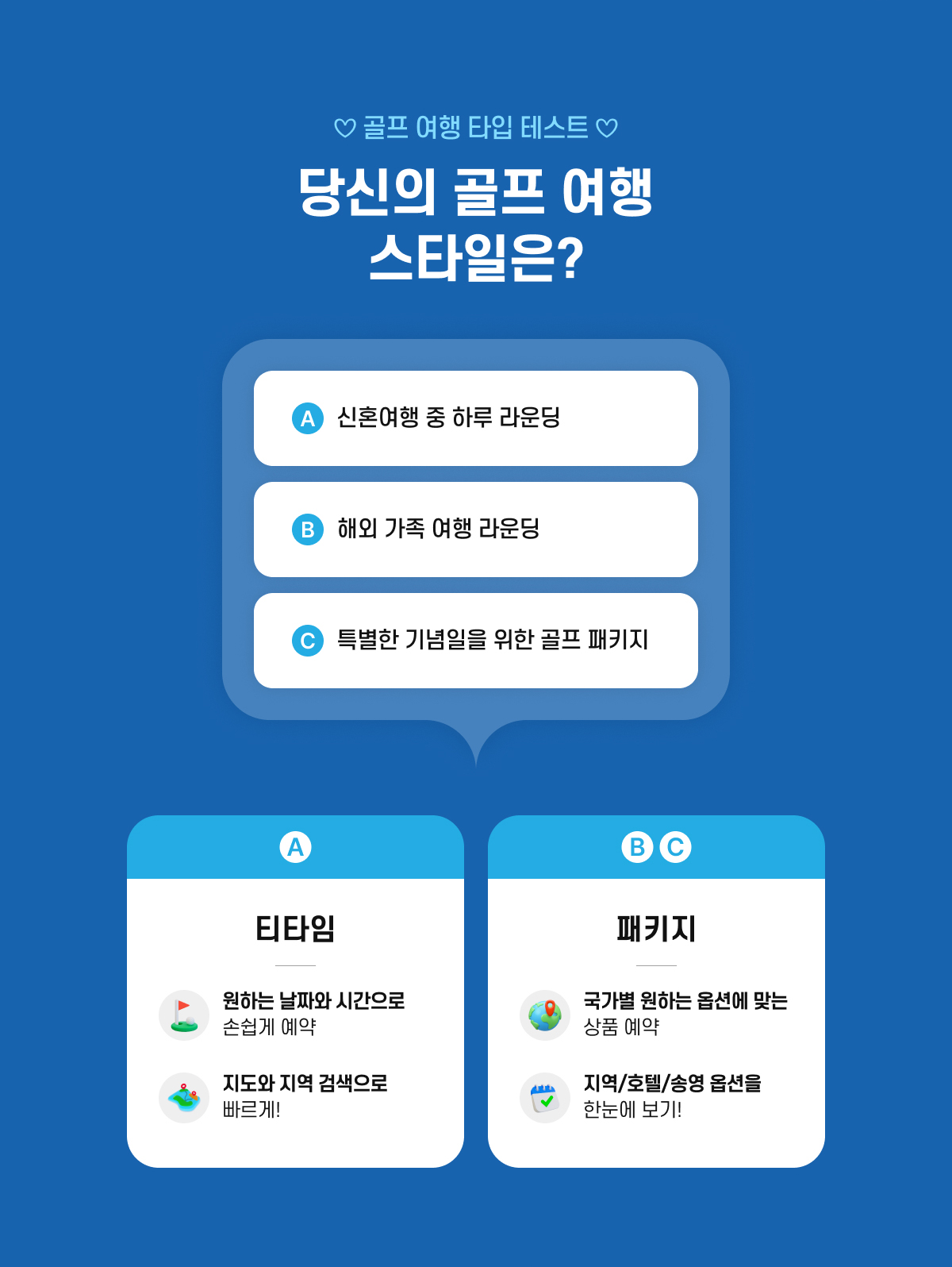 성향으로 찾는 맞춤형 골프여행